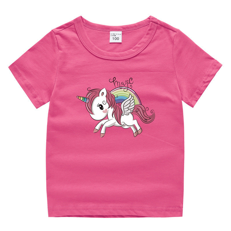 Kinder-Sommer-Kurzarm-T-Shirt