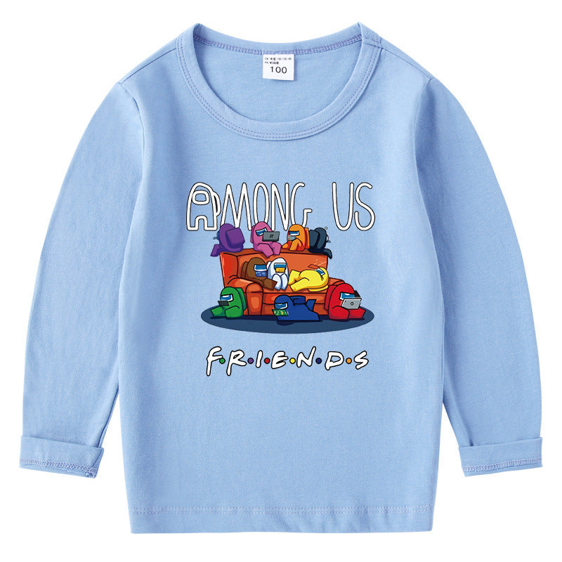 T-shirt manches longues enfant – Col rond en coton