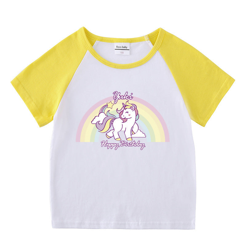 Kinder-Sommer-T-Shirt mit kurzen Ärmeln