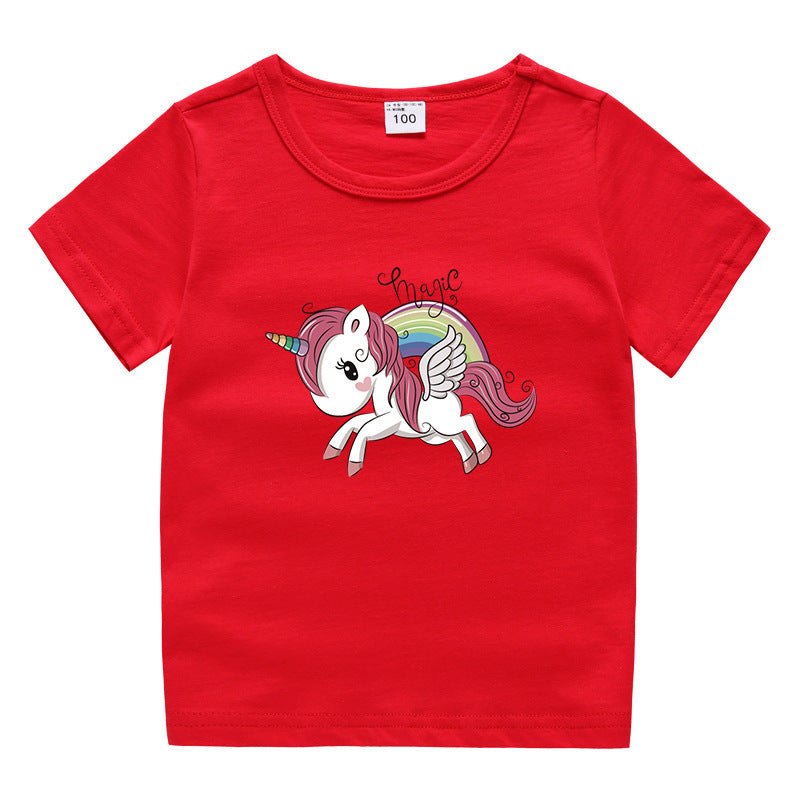 Kinder-Sommer-Kurzarm-T-Shirt
