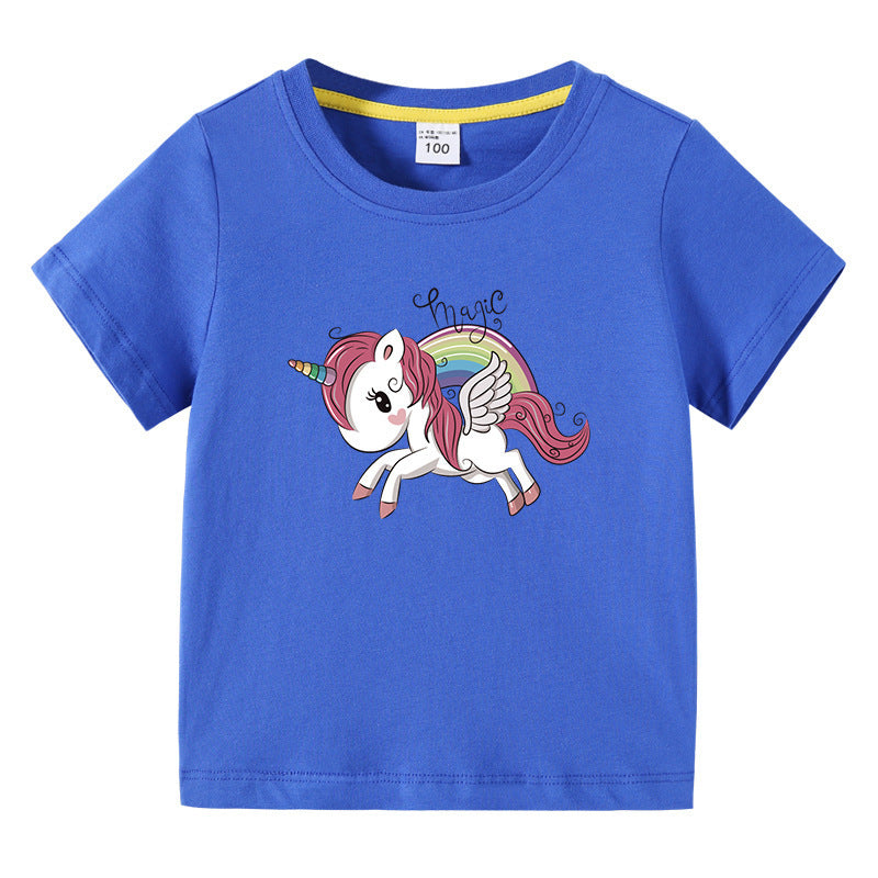 Sommer-Kurzarm-T-Shirt für Kinder