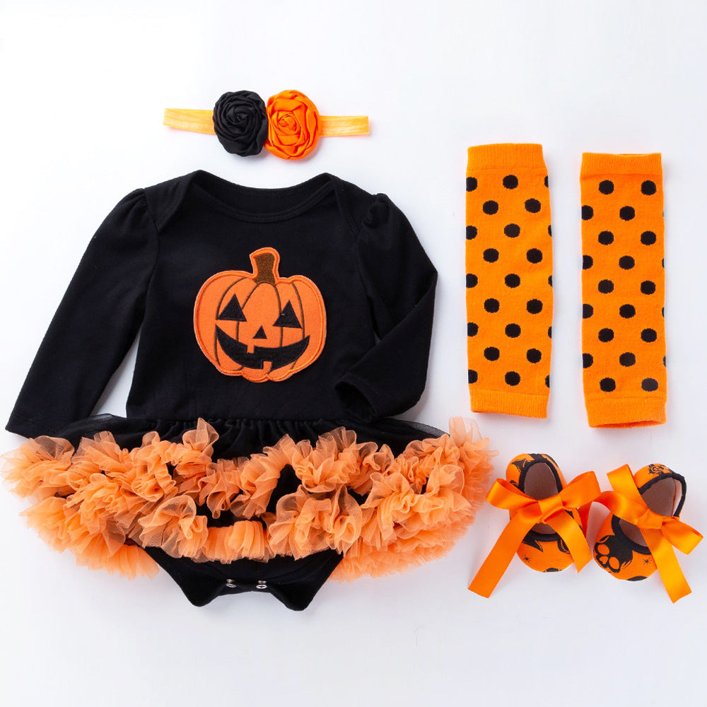Robe combinaison bébé fille – Ensemble 4 pièces Halloween