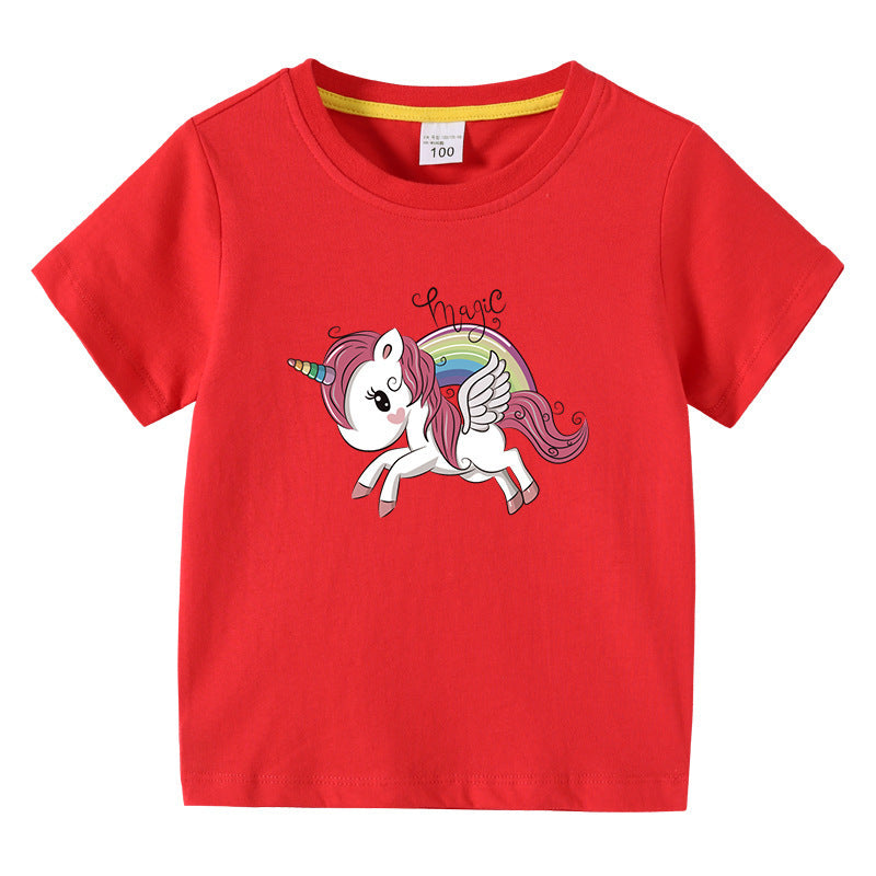 Sommer-Kurzarm-T-Shirt für Kinder