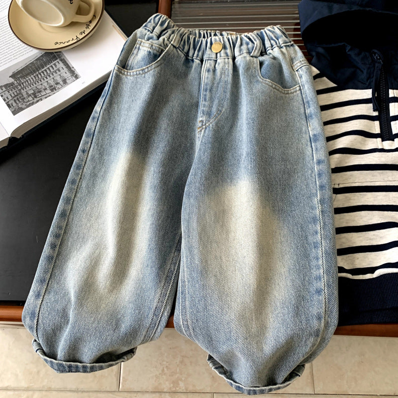 Boys' jeans autumn clothing children's pants