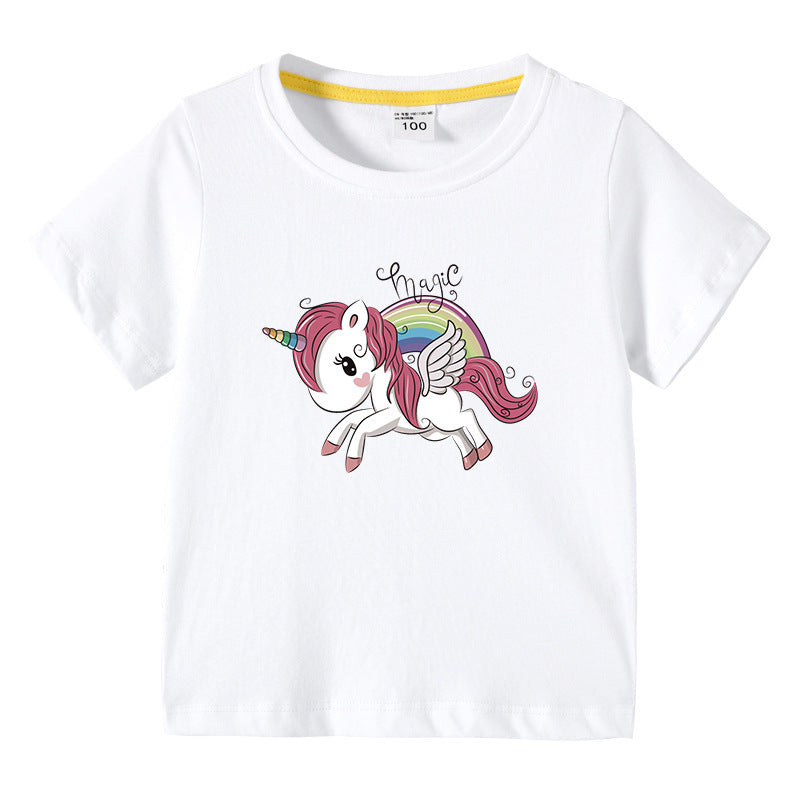Sommer-Kurzarm-T-Shirt für Kinder