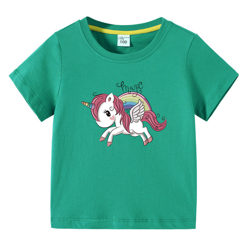Sommer-Kurzarm-T-Shirt für Kinder
