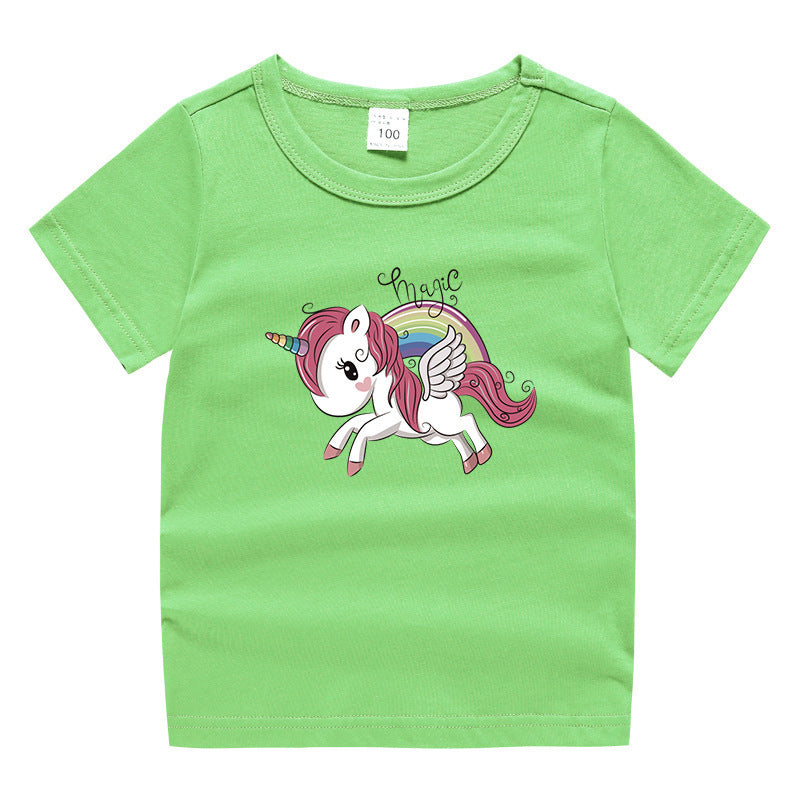 Kinder-Sommer-Kurzarm-T-Shirt