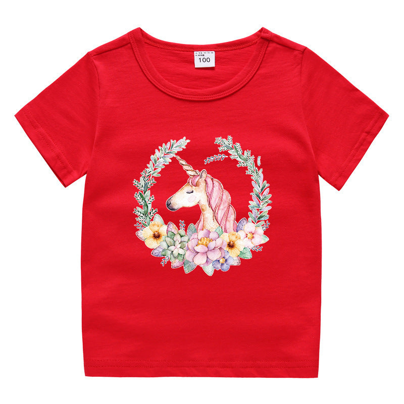 Kinder-Sommer-Kurzarm-T-Shirt