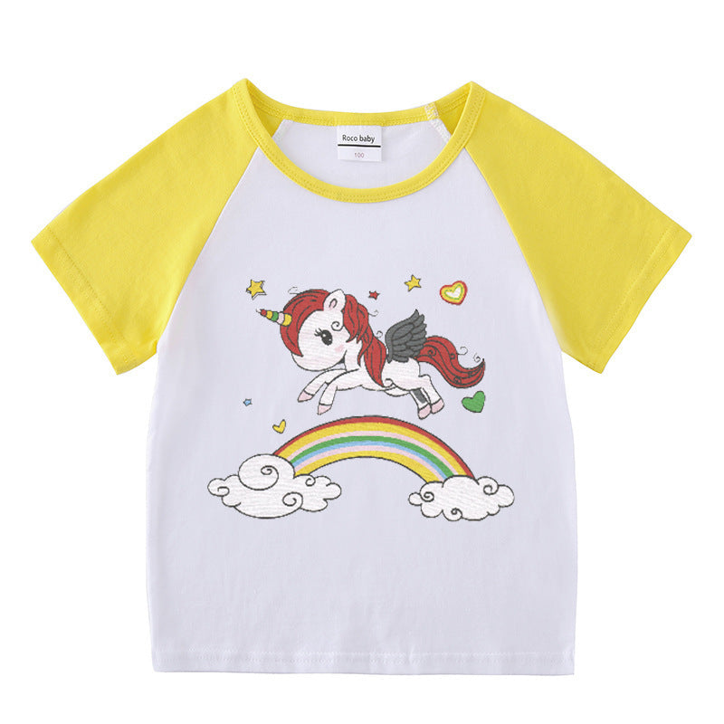 Kinder-Sommer-Kurzarm-T-Shirt