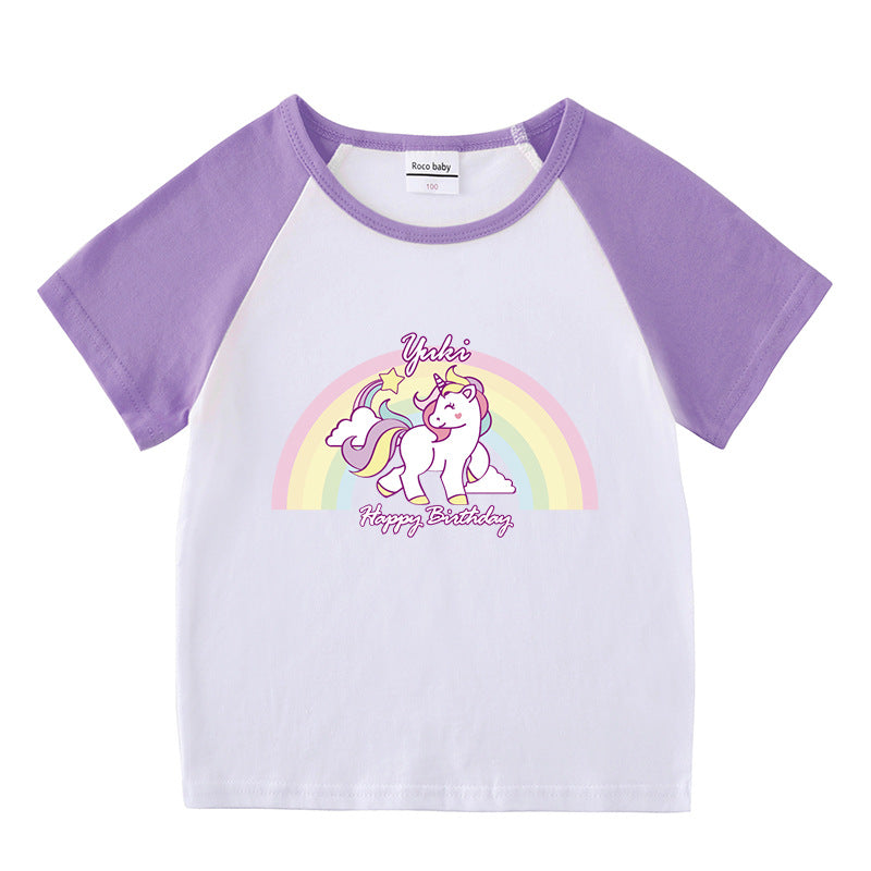 Kinder-Sommer-T-Shirt mit kurzen Ärmeln