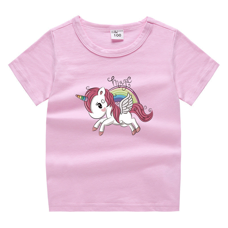 Kinder-Sommer-Kurzarm-T-Shirt