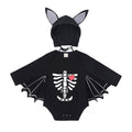 Halloween Kids' Cotton Baby Onesie with Bat Sleeves for Boys and Girls, Triangular Design, Drop Shipping
