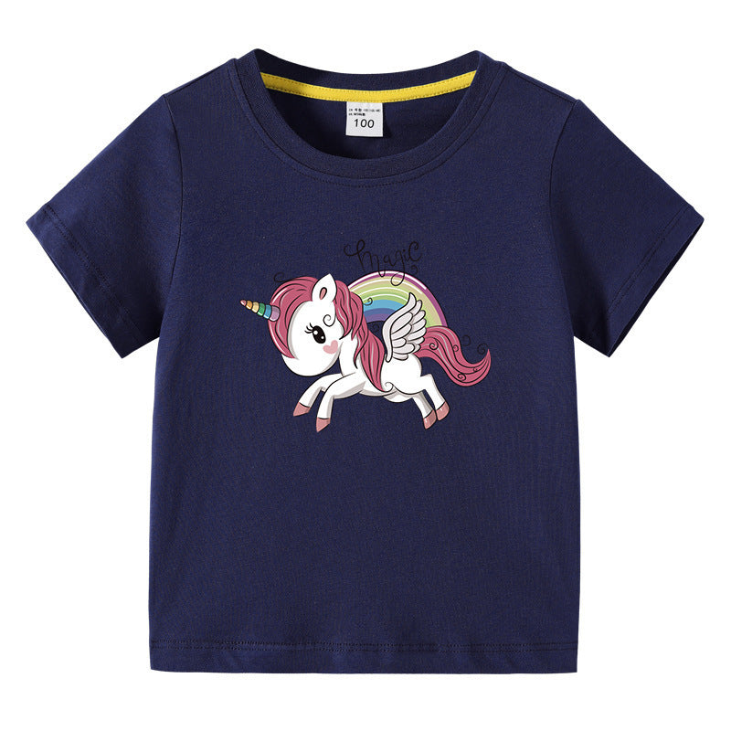 Sommer-Kurzarm-T-Shirt für Kinder