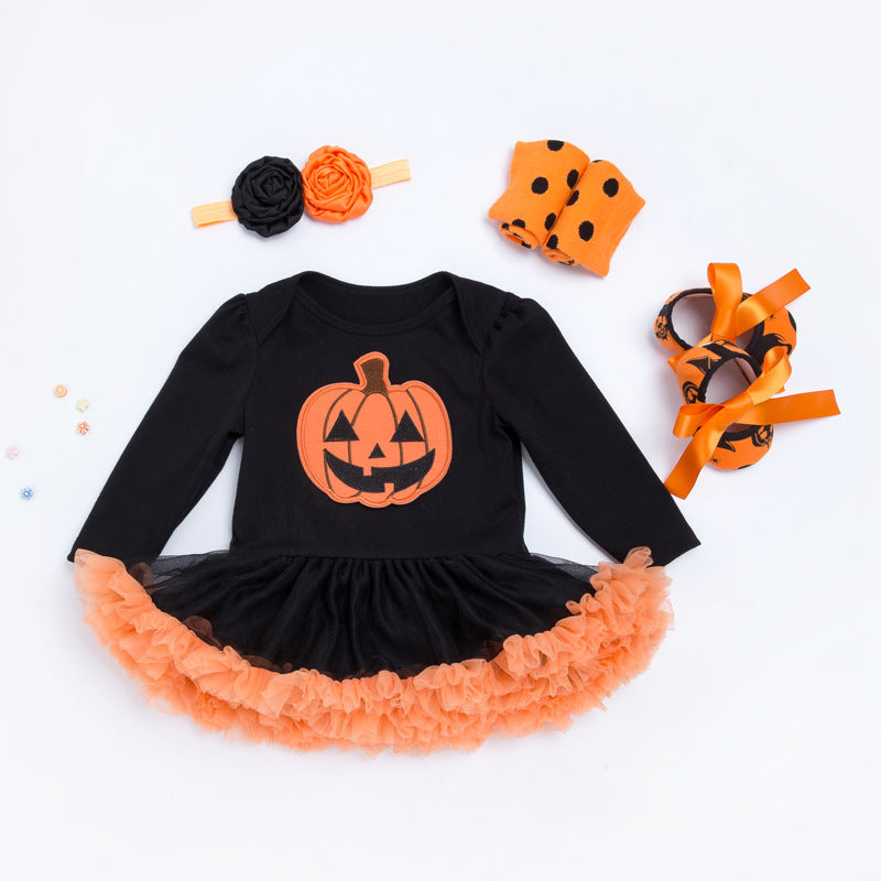 Robe combinaison bébé fille – Ensemble 4 pièces Halloween
