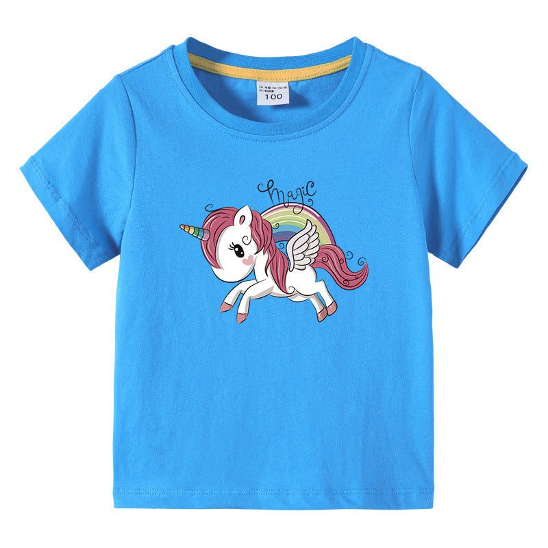 Sommer-Kurzarm-T-Shirt für Kinder