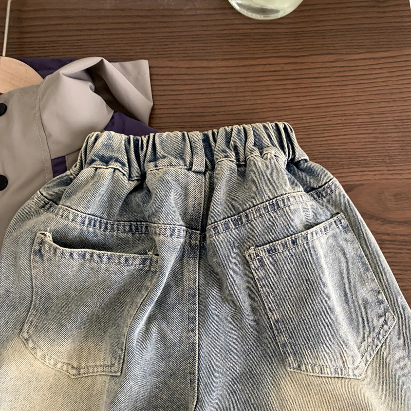 Zerrissene Jeans für Jungen und Mädchen