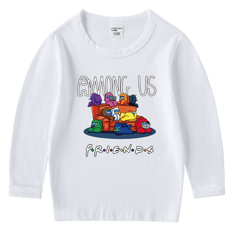 T-shirt manches longues enfant – Col rond en coton